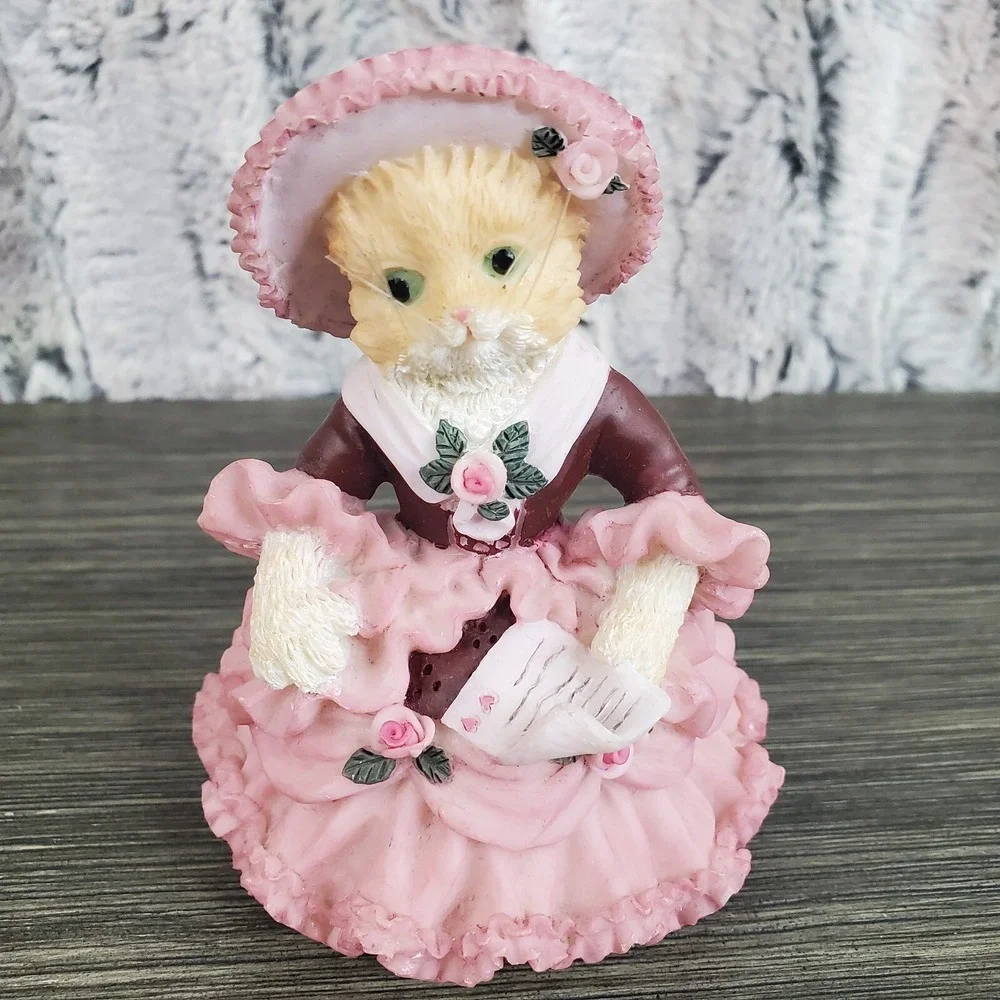 Southern Belle Love Valentine's‎ Day Orange Cat Decorative Figurine 3.75